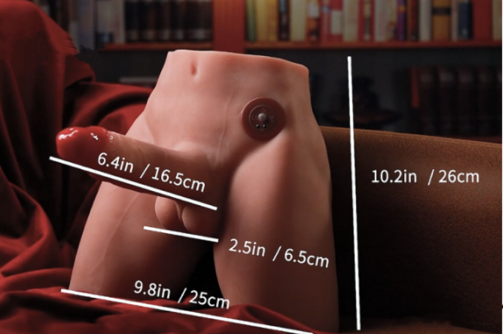 ADONIS: 4.1Kg/9LB male butt for men and threesome play. Vibrating penis. Free shipping